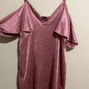 Pink shimmery le chateau dress size large.